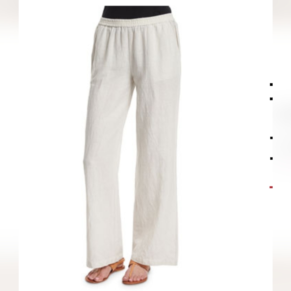 Excellent condition Joie Linen Pants in Flax/Porcelain, Size Large